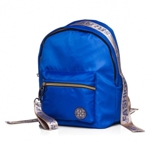 NRk_44135 Рюкзак Hatber FASHION -Синий с золотом- 33х25х16см полиэстер 1 отделение 1 карман