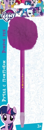 MPFS-UA1-PB-BL1  Ручка с помпоном My Little Pony (гофр36_1Н). Размер: 25 x 8,5 x 5 см. 