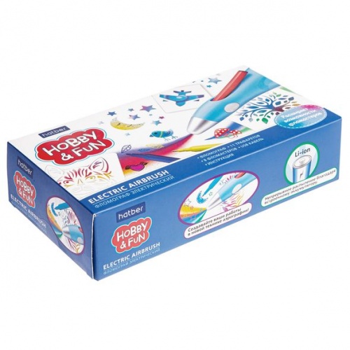 EA_065761 ФЛОМОГРАФ Hatber EA-9084 Электрический с трафаретами и фломастерами в картонной коробке
