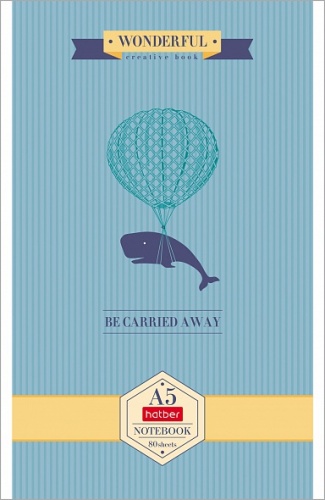 80Б5В1_23763 Блокнот 80л А5ф клетка на скобе -Всё замечательно!-