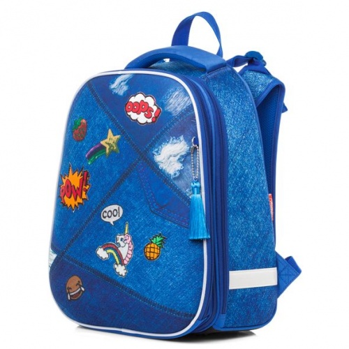 NRk_21012 Рюкзак Hatber ERGONOMIC -В тренде- 37X29X17 СМ EVA материал светоотраж. 2 отделения на мо