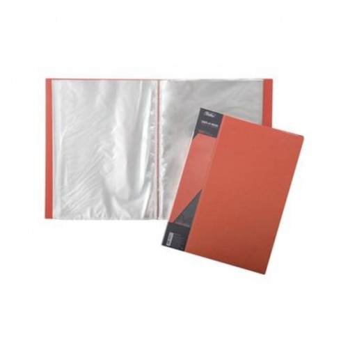 100AV4_00115 Папка Пластиковая Hatber 100 вкладышей А4ф корешок 40 мм STANDARD Красная