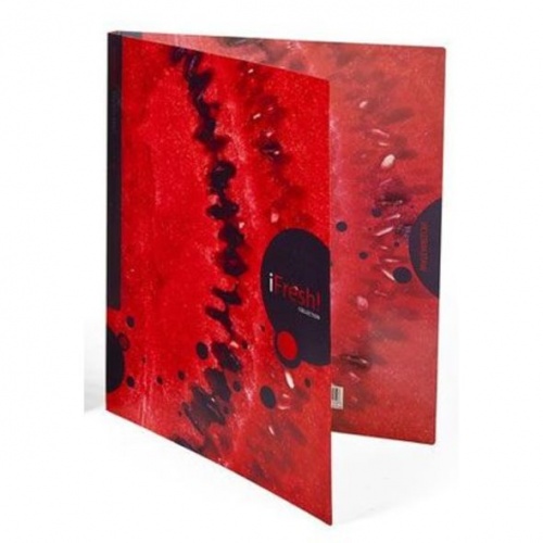 AC4_11264 "HD" Папка Пластиковая А4ф с метал. прижимом корешок 14 мм -IFRESH-арбуз-