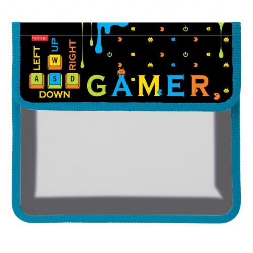 AMp_05051 Папка для тетрадей Пластиковая А5ф Hatber 1 отделение 240х205х40мм на липучке -Old gamer-  в индив.упак.