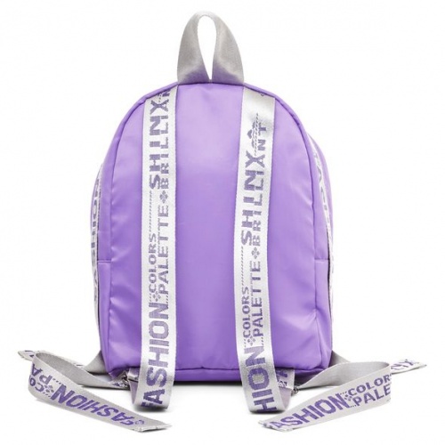 NRk_44134 Рюкзак Hatber FASHION -Фиолетовый с серебром- 33х25х16см полиэстер 1 отделение 1 карман
