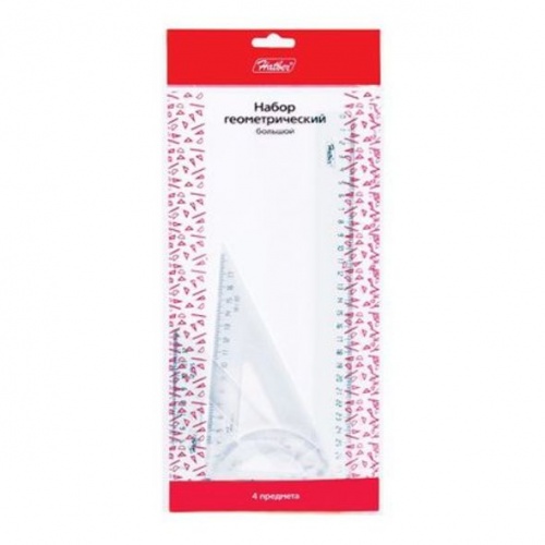MNn_04306 Набор геометрический Hatber большой прозрачный
