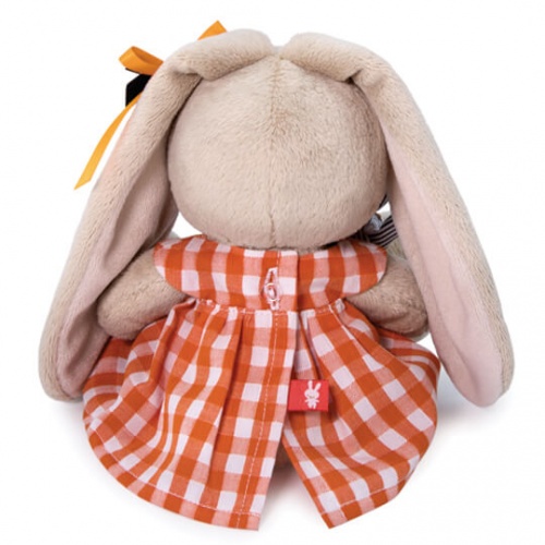 SidX-376 Игрушка мягконабивная Зайка Ми в  оранжевом платьем с зайчиком (малыш)