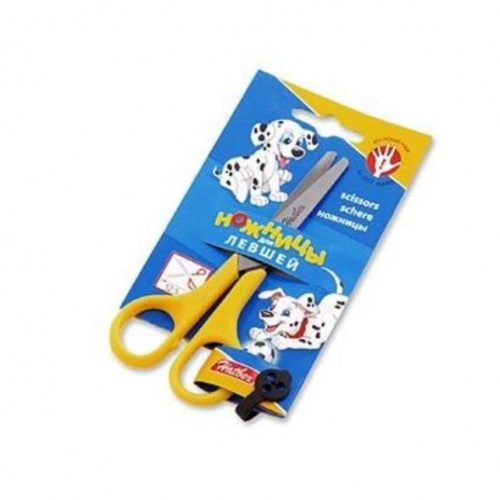 DNs_12001 Ножницы Hatber для левшей 12,5 см, нерж. сталь ДАЛМАТИНЦЫ европодвес