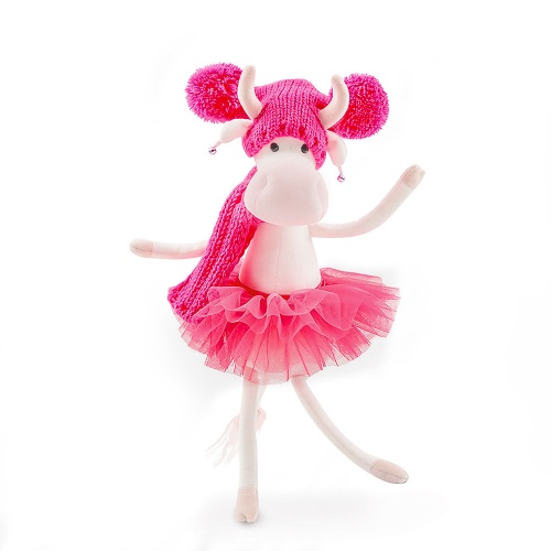 2115/25 Игрушка мягконабивная Коровка Карамелька 25 