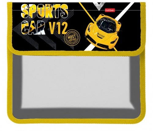 AMp_05050 Папка для тетрадей Пластиковая А5ф Hatber 1 отделение 240х205х40мм на липучке-Автоспорт-  в индив.упак.