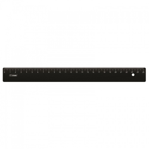 ЛН25 Линейка 25см черная