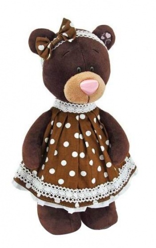 М5052/30 Игрушка мягконабивная Milk стоячая в платье в горох 30