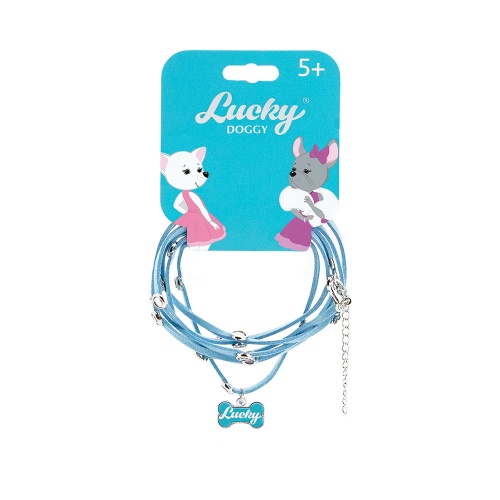 LDB1028 Кожаный браслет с косточкой 8 