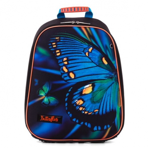 NRk_21011 Рюкзак Hatber ERGONOMIC light-Butterfly- EVA материал светоотраж. 2 отделения на молнии