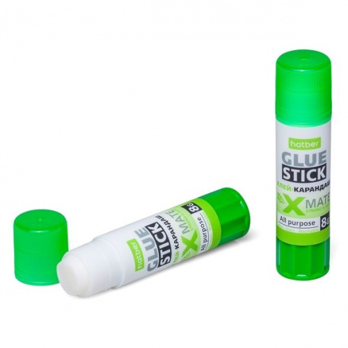 GS_058737 Клей-Карандаш Hatber X-Mate 8гр в картонной Дисплей-витрине