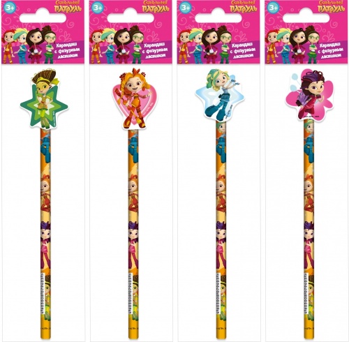 FPHB-US1-1320  Карандаш простой Сказочный патруль (гофр24_Н) с фигурным ластиком. 