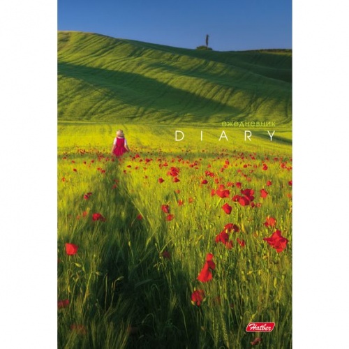 128Ед6т_16721 Ежедневник 128л А6 ЕВРО 113х171мм тв.переплет тиснение Hatber НЕДАТИРОВ-Лирика природ