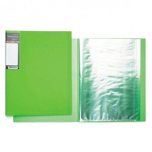 20AV4_02034 "HD" Папка Пластиковая 20 вкладышей А4ф корешок 14 мм DIAMOND NEON 700мкм- Зеленая