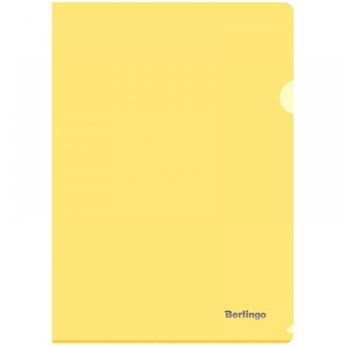 AGp_05105 Папка-уголок А5 желтая плотная (180 мкм)